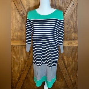 Heyton navy striped lightweight dress Size M